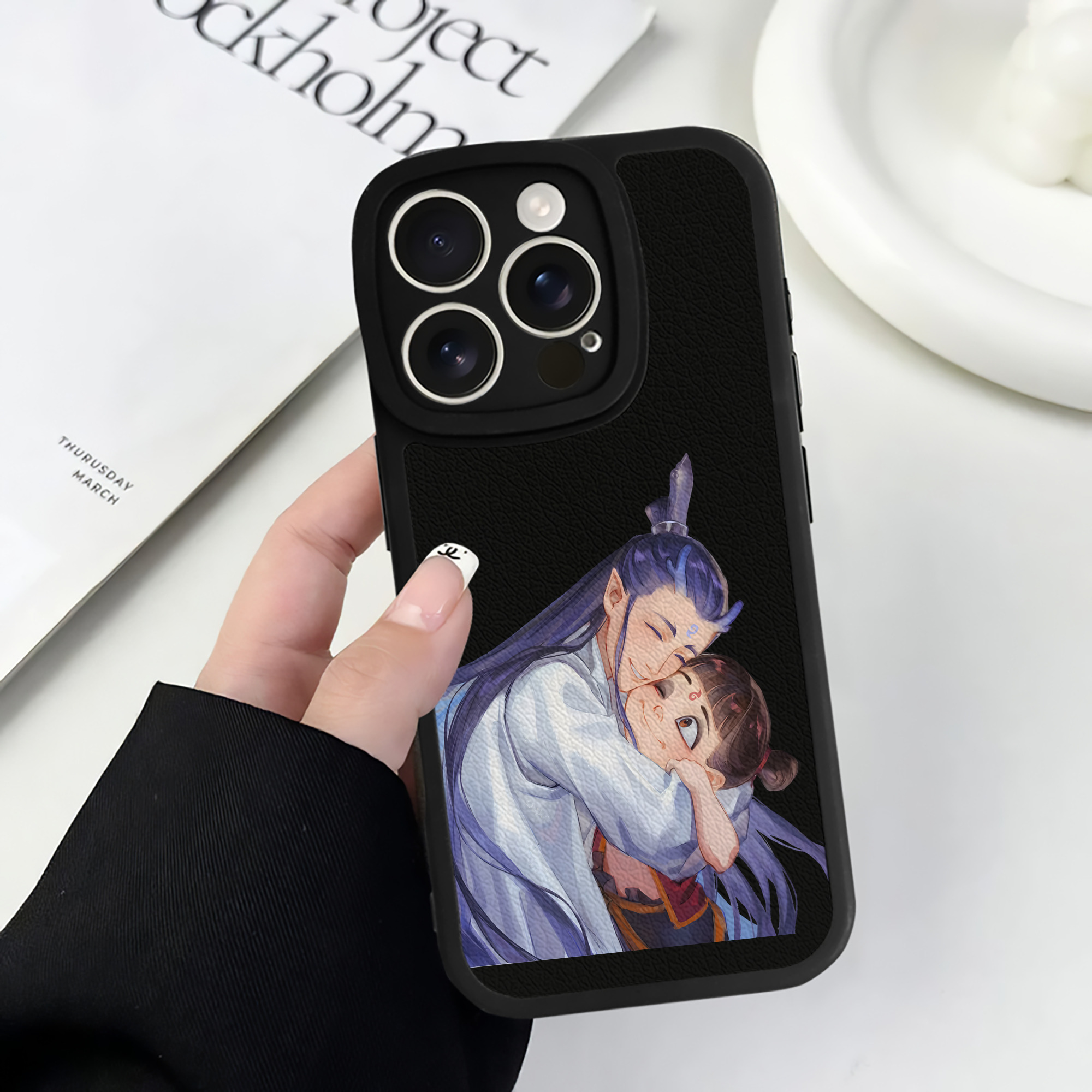 （画像用） Ne Zha 2 ナタ 魔童の大暴れ 【iPhone 16シリーズ対応】シリコンスマホケース（レザー調） 材質：シリコン